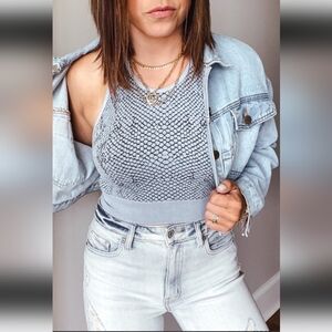 🩵🪨🐍EUC Nikibiki "Chic Snake🐍 Bra" in Washed "Blue🩵Stone🪨" One Size🐍🩵🪨